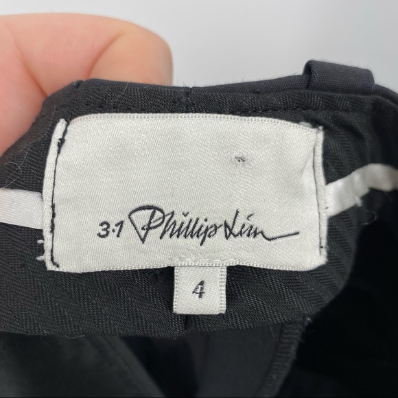 3 for $15 3.1 Phillip Lim Cotton Stretch Mid Rise Straight Ankle Cropped Trouser - Picture 5 of 7